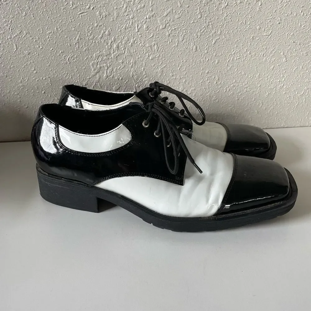 1031 Oxford Black and White Dress Shoes Men's Size 12
